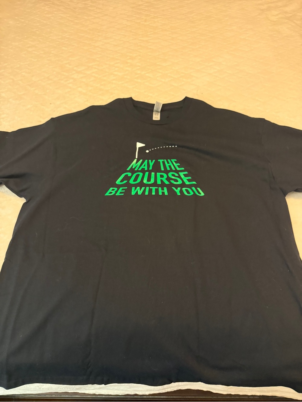 May The Course Be With You Golf Graphic T-Shirt - Black